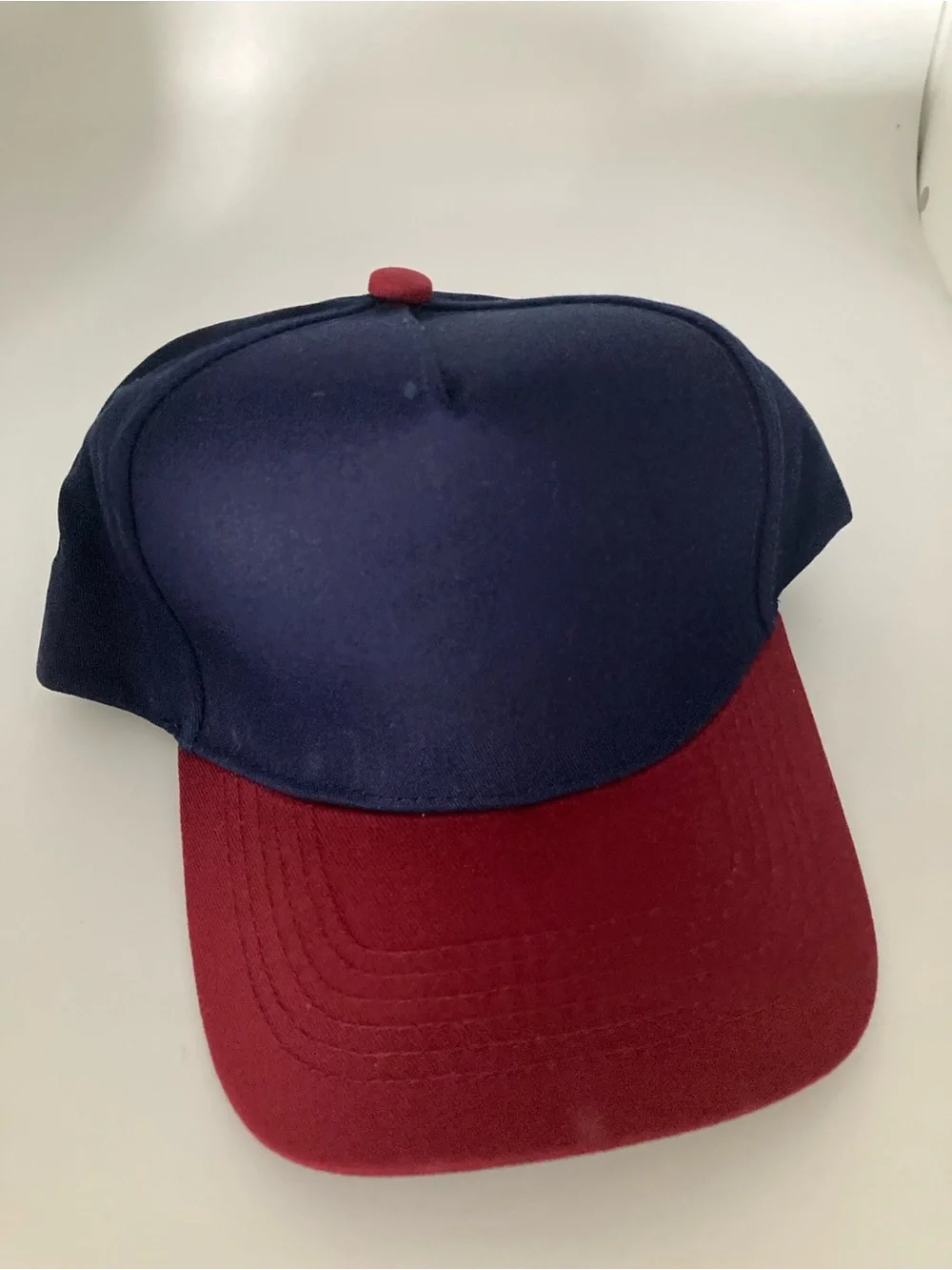 Kids Two-Tone Navy and Red Baseball Cap